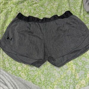 Under Armour Women's Black and Gray Athletic Shorts